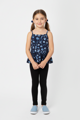 Navy Blue-Shells Sleeveless Crop Style