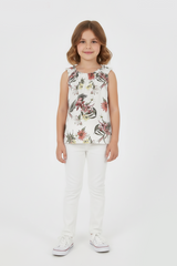 WHITE FLORAL COTTON VEST TOP