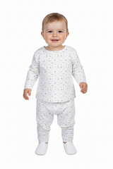 TEX Baby Long Sleeve Printed Top – Soft White