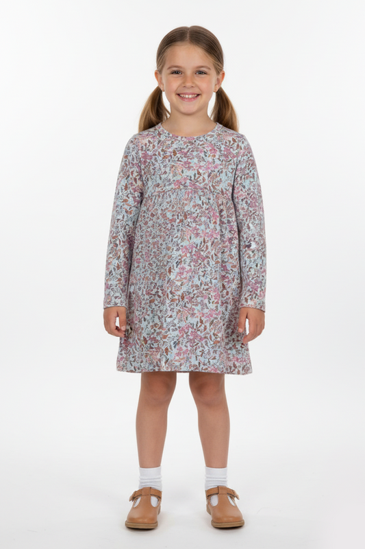 Fagottino by OVS Girls Pink Floral Long Sleeve Dress