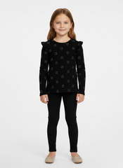 girls black Full Sleeved t-shirt
