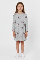 GIRLS FULL SLEEVES Patterned Jersey Dress