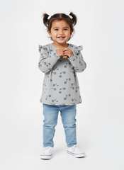 FOX & BUNNY SINSAY Shirt With Long Sleeves And Frills