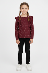 Jersey T-shirt With Ruffles