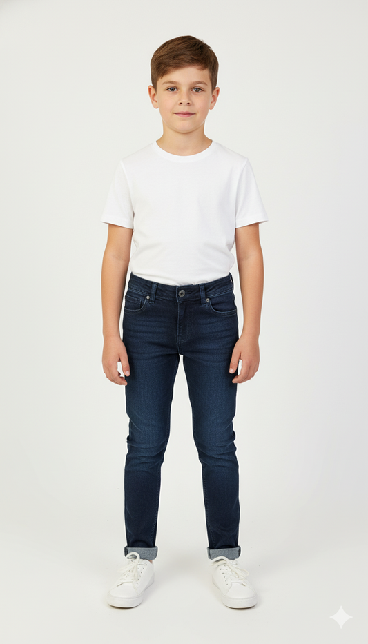 MINOTI BOYS DARK BLUE WASH DENIM JEANS