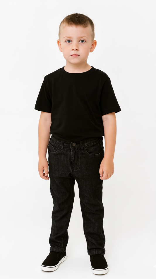 GUESS BOYS DARK BLACK WASH DENIM JEANS