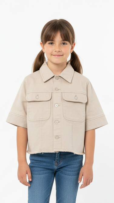 DL GIRLS CROP STYLE DENIM JACKET