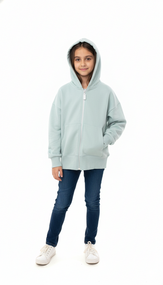 ZR GIRLS BASIC ZIPPER HOODIE