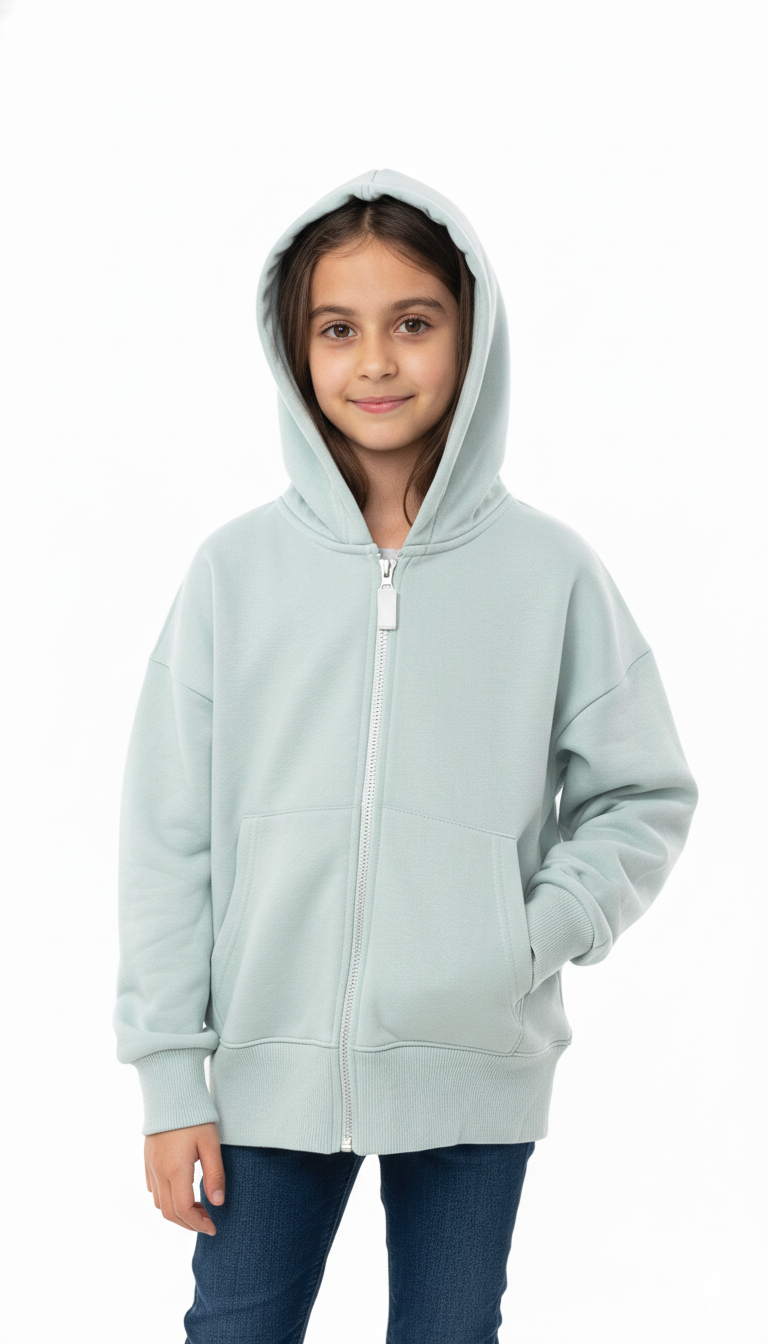 ZR GIRLS BASIC ZIPPER HOODIE