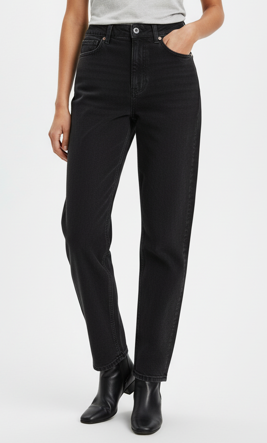 H&M WOMENS MOM FIT HIGH WAIST JEANS