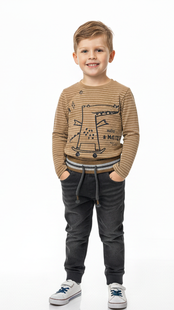 MINOTI KIDS SLUB TSHIRT AND JOGGER JEANS SET