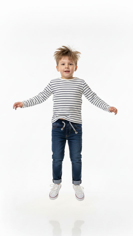 MINOTI KIDS SLUB TSHIRT AND DENIM JEANS SET