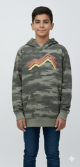 EDDIE BAUER BOYS GRAGHPIC CAMP FLEECE CAMO HOODIE