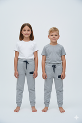 KIDS BASIC GRAY TROUSER