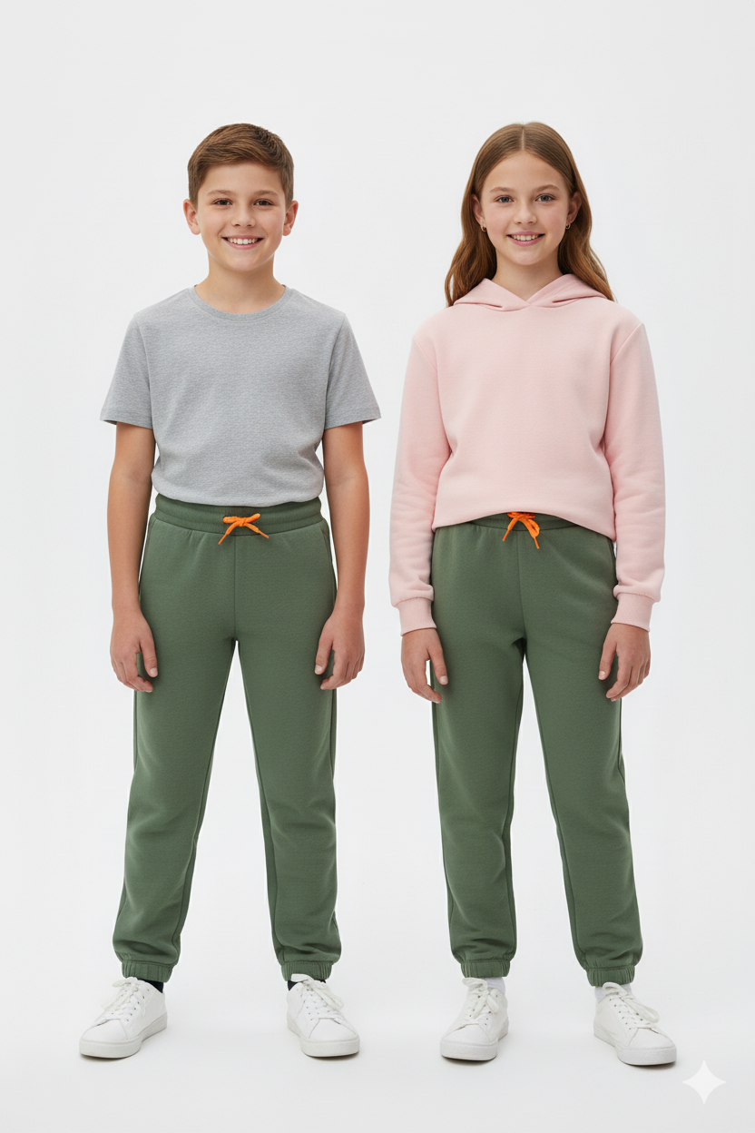 KIDS BASIC GREEN TROUSER