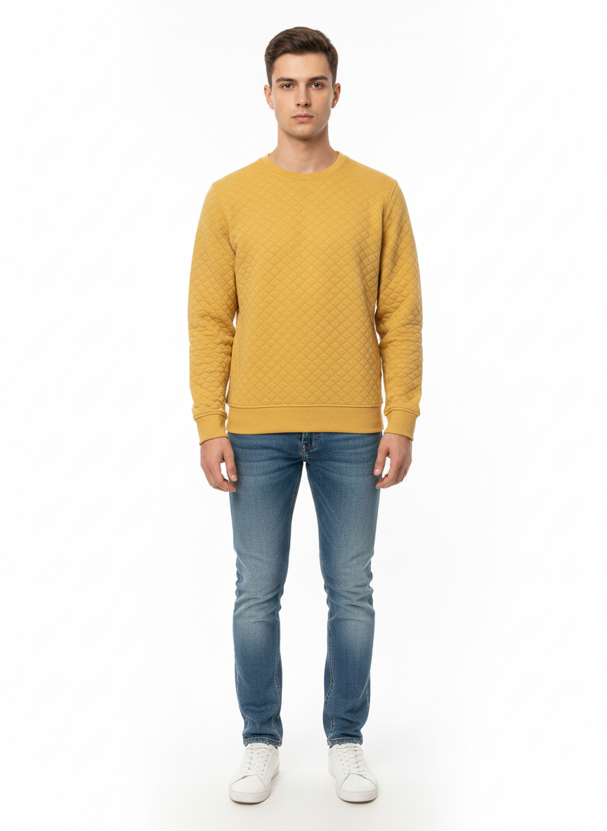 PB Mens Quilted Crewneck Sweatshirt