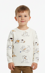 CNA BOYS DOG PRINTED SWEATSHIRT