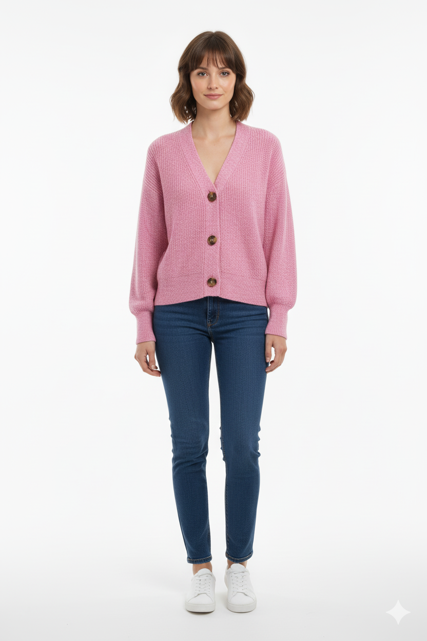 KAFFE Womens V-Neck Cardigan