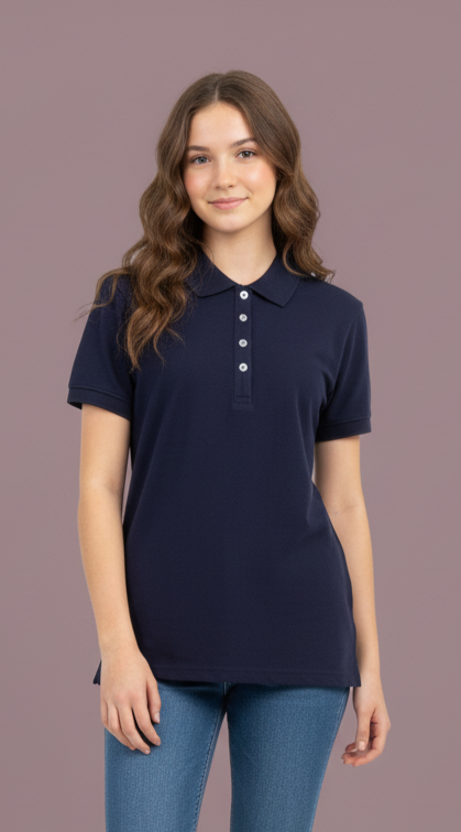 UP2FASHION Solid Polo Neck T-Shirt