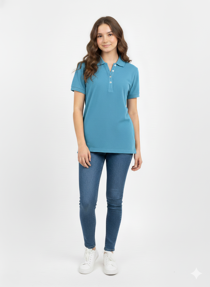 UP2FASHION Solid Polo Neck T-Shirt