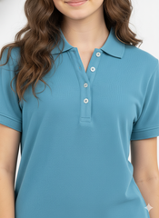 UP2FASHION Solid Polo Neck T-Shirt
