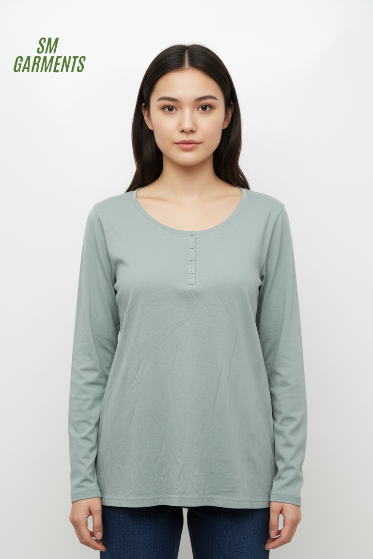 QUEENTEX WOMENS BASIC FULL SLEEVE T SHIRT