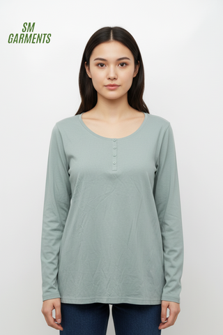 QUEENTEX WOMENS BASIC FULL SLEEVE T SHIRT