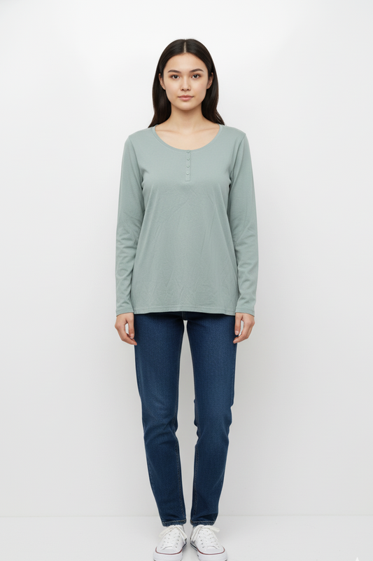 QUEENTEX WOMENS BASIC FULL SLEEVE T SHIRT