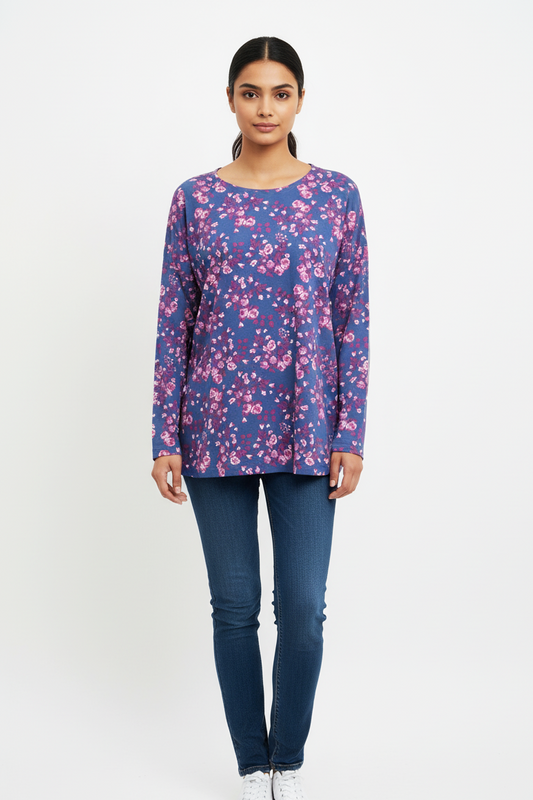 WOMENS PRINTED FULL SLEEVE T SHIRT