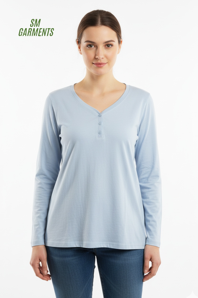 QUEENTEX WOMENS BASIC FULL SLEEVE T SHIRT