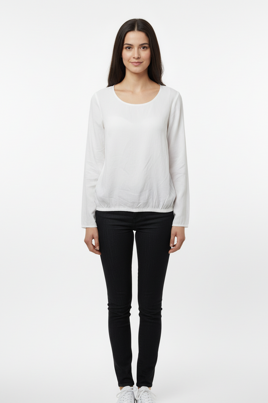 SINSAY WOMENS WHITE PLAIN TOP
