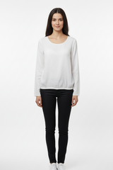 SINSAY WOMENS WHITE PLAIN TOP