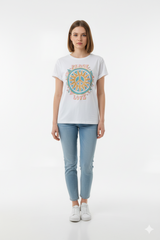 VENCA FRONT PRINT T-SHIRT