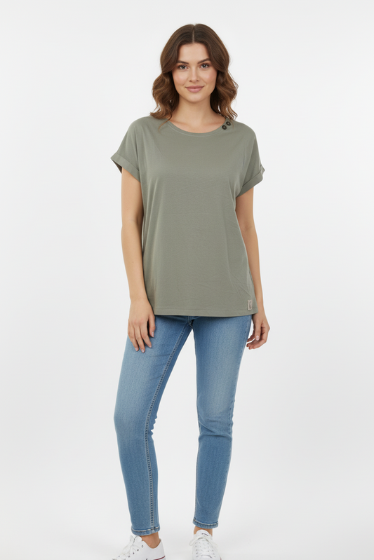 EIGHT 2 NINE WOMEN BASIC HALF SLEEVES T-SHIRT