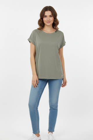 EIGHT 2 NINE WOMEN BASIC HALF SLEEVES T-SHIRT