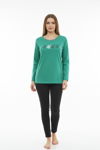 WASCHEPUR WOMENS PRINTED FULL SLEEVE T SHIRT