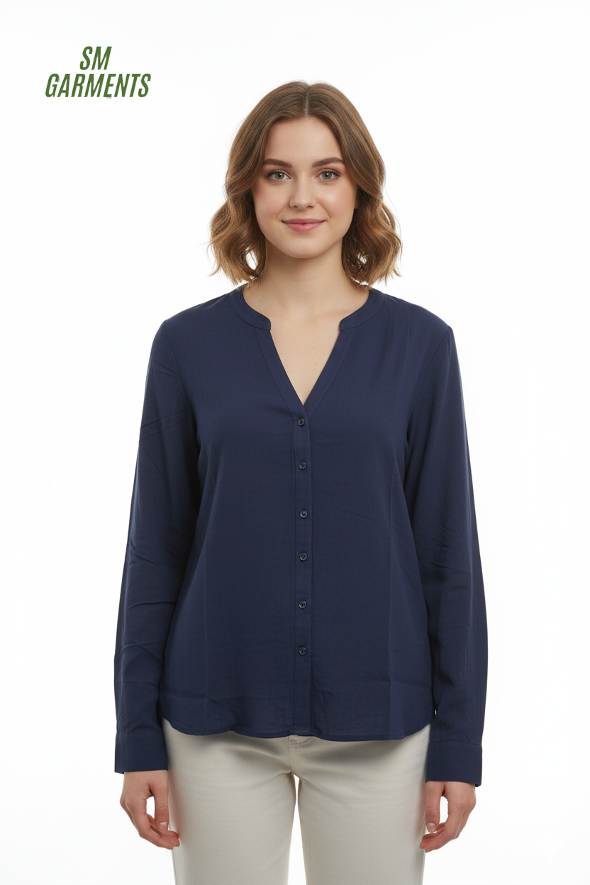 VENCA WOMENS V NECK SHIRT