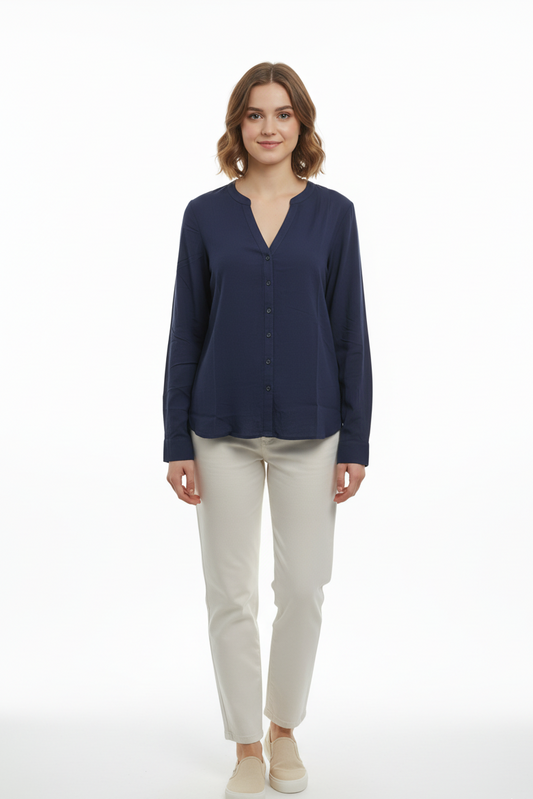 VENCA WOMENS V NECK SHIRT