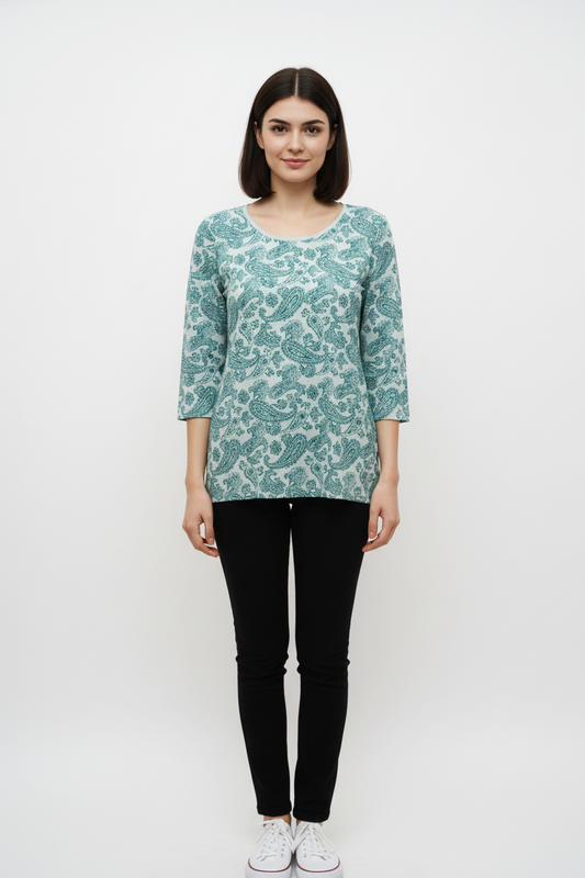 WOMENS PRINTED FULL SLEEVE T SHIRT