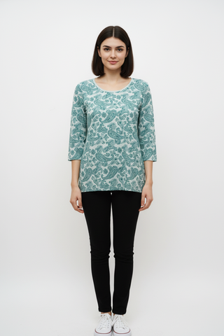 WOMENS PRINTED FULL SLEEVE T SHIRT