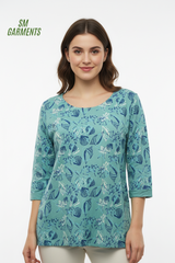 WOMENS PRINTED FULL SLEEVE T SHIRT