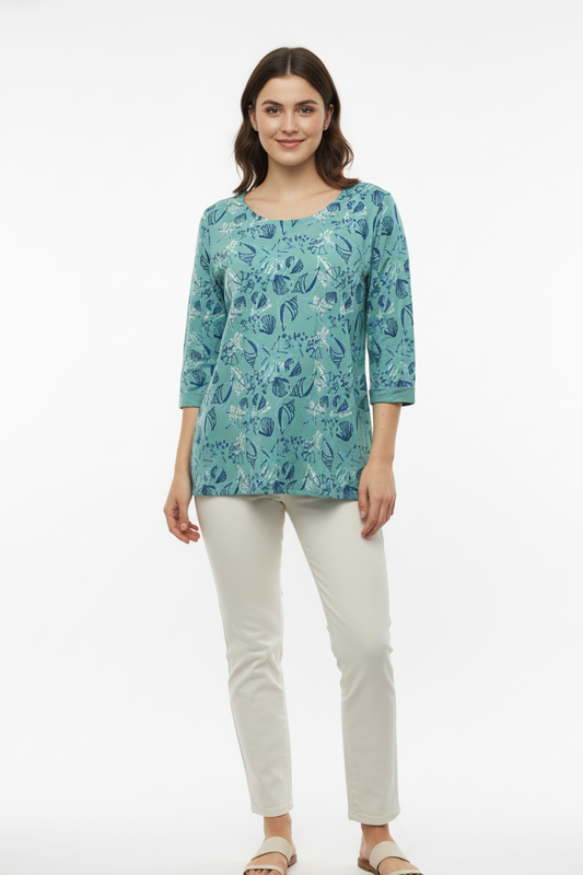 WOMENS PRINTED FULL SLEEVE T SHIRT