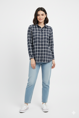 PULP & CURVE WOMENS CHECK SHIRT