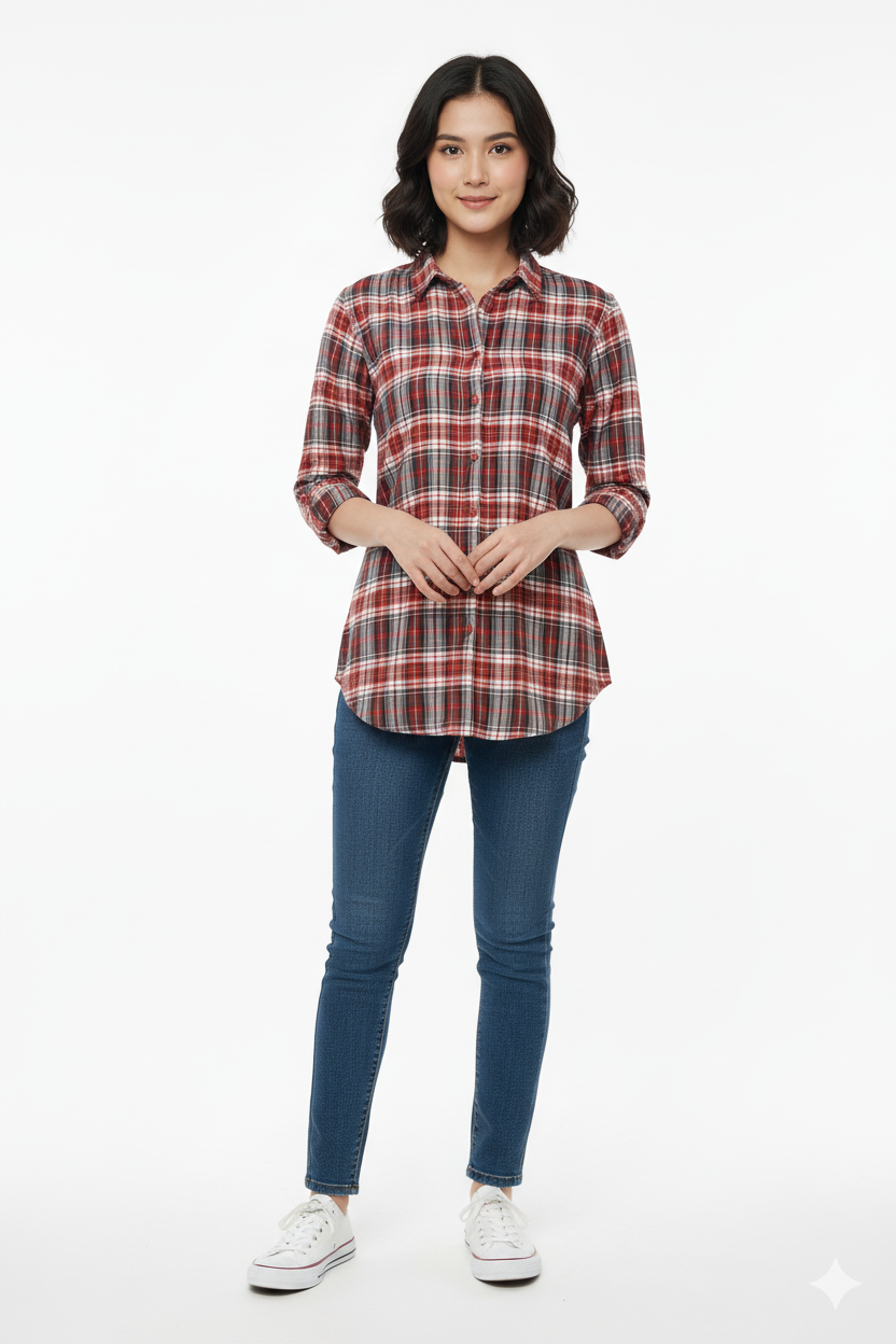 WOMEN ONLY CHECK SHIRT