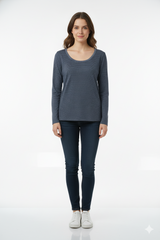 THE BASICS WOMENS STRIPED FULL SLEEVE T SHIRT