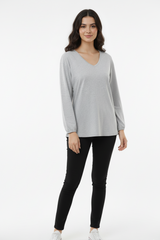 VENCA WOMENS BASIC FULL SLEEVES T-SHIRT