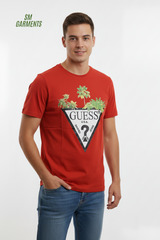 GUE PALM TREE TRIANGLE LOGO T SHIRT