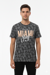 Alphar one men's Vintage men's grey graphic t shirt