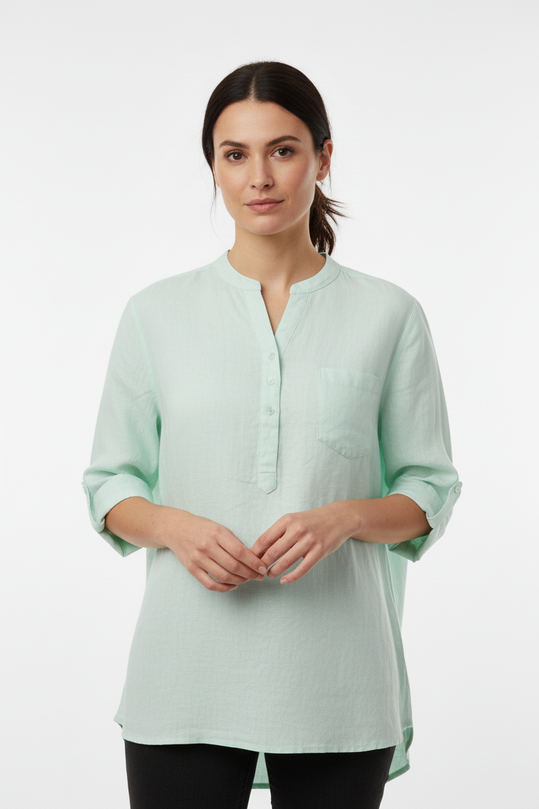 SPLASH WOMENS PLAIN LINEN SHIRT