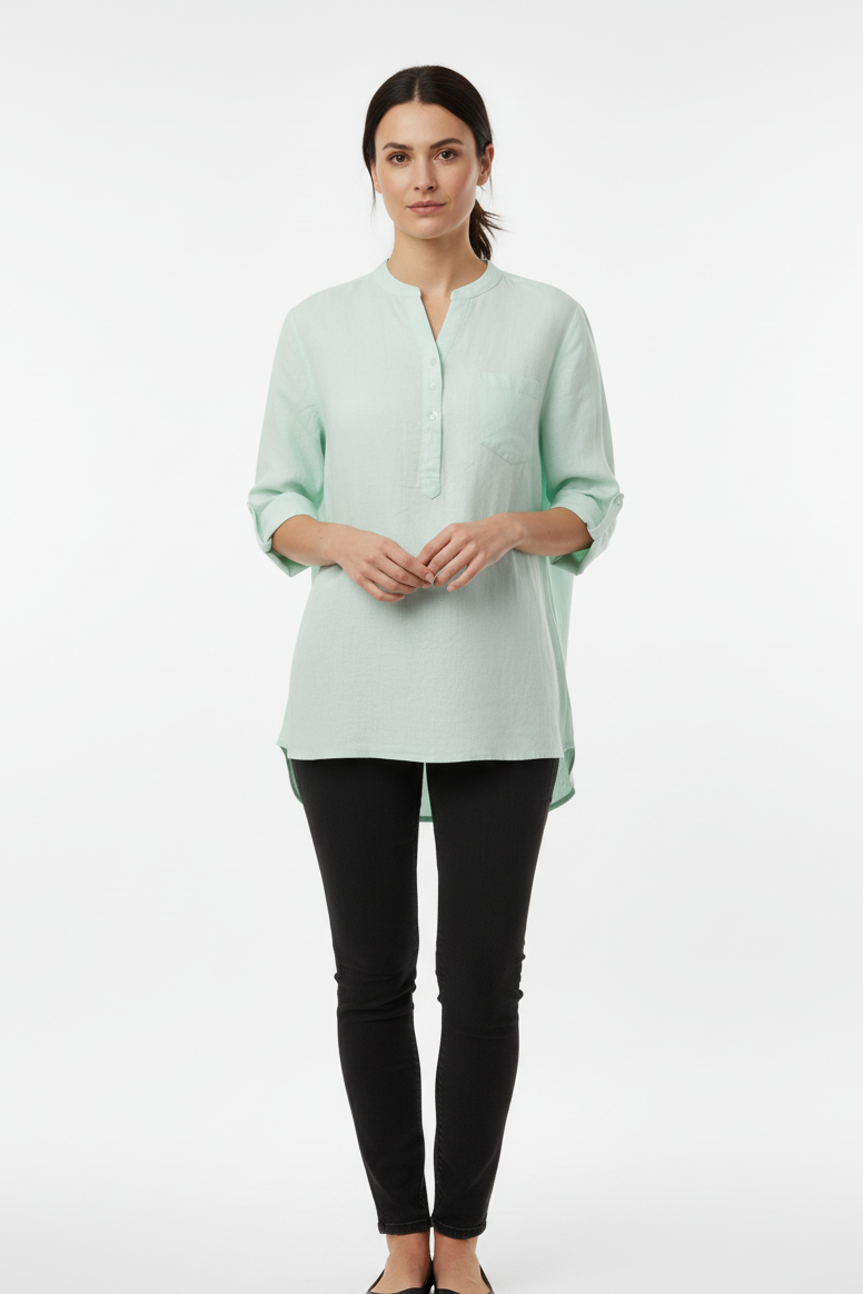 SPLASH WOMENS PLAIN LINEN SHIRT